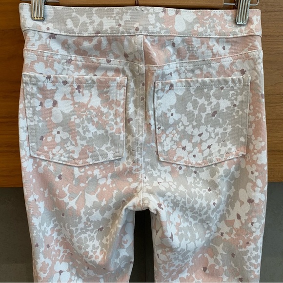 SPANX Floral Cropped Jean-ish Leggings Pants Blush Petal, Size S - Picture 10 of 11